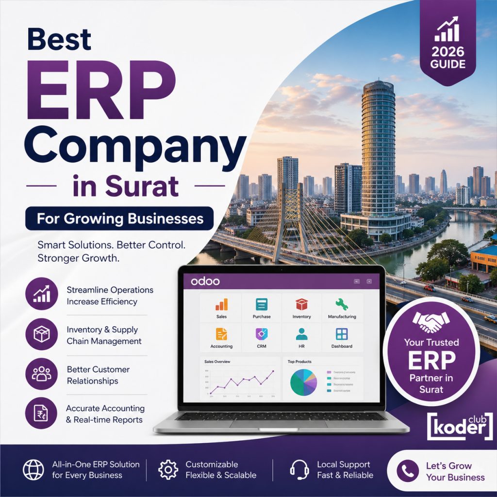 Best ERP company in Surat for growing businesses using Odoo ERP solutions
