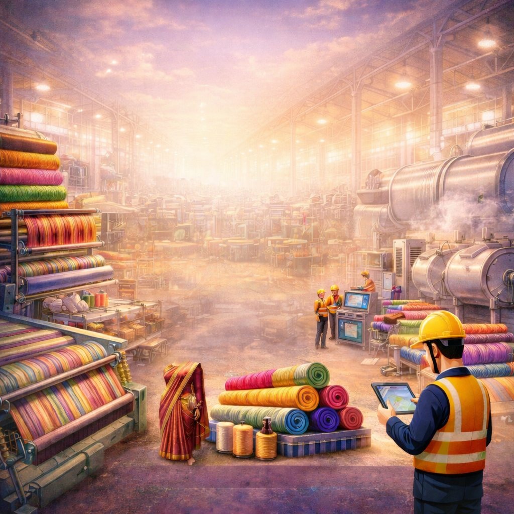 Odoo ERP for Textile Industry in Surat for saree fabric processing and trading businesses