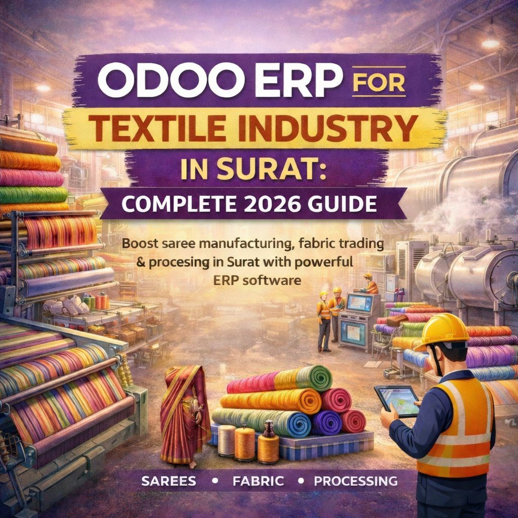 Odoo ERP for Textile Industry in Surat for saree fabric processing and trading businesses